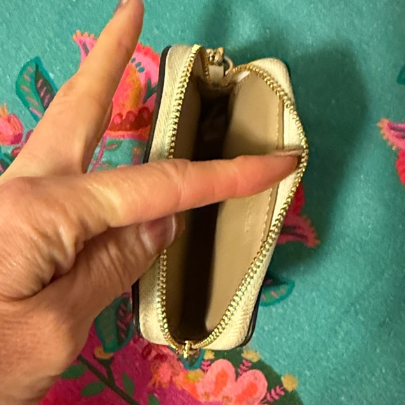 Coach Floral Print Wallet with Gold Chain - Picture 3 of 7